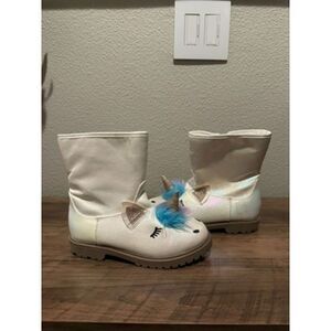 Cat & Jack Unicorn Girl Boots Size 13